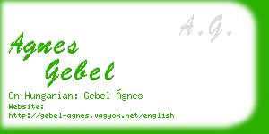agnes gebel business card